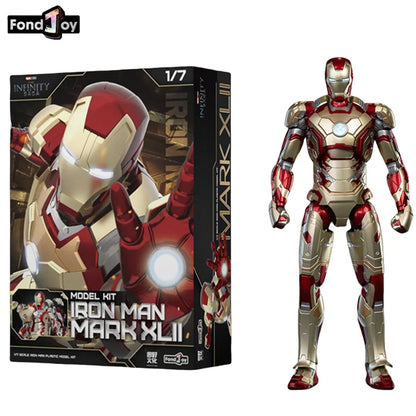 1:7 Scale FondJoy Iron Man Action Figure - MK42, MK43, MK5, MK6, MK7 DIY Tony Stark Legend Collection, Anime Model Gift for Kids