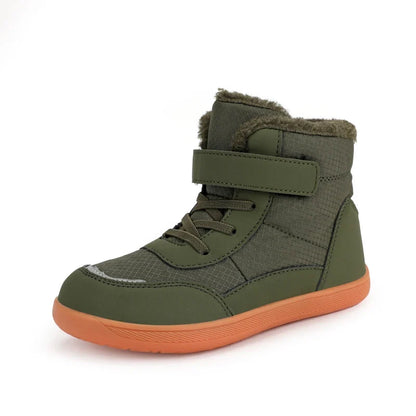 Kids Wide Toe Snow Boots - Warm Minimalist Barefoot Winter Shoes for Boys & Girls Toddlers