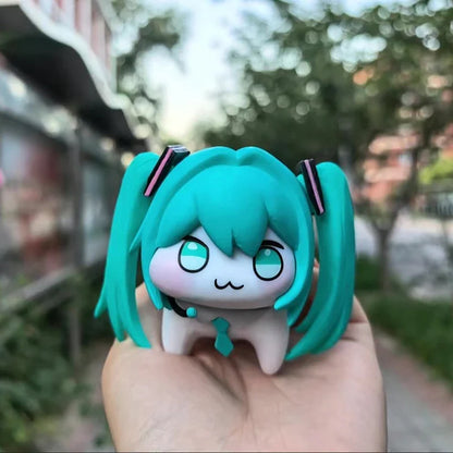 7cm Hatsune Miku Q Version Action Figure – Kawaii PVC Anime Desktop Decoration Toy