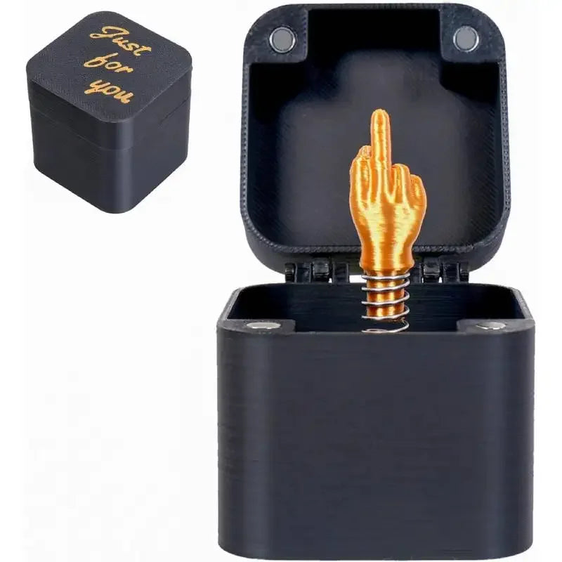 Middle Finger in a Box – Funny Gag Gift for Adults, White Elephant Prank Gift for Men & Christmas Humor