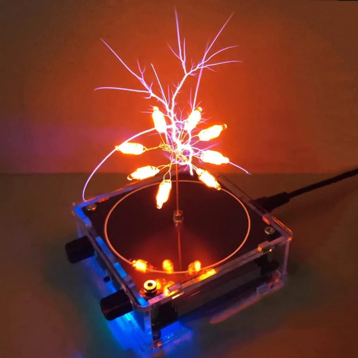 Bluetooth Music Tesla Coil Arc Plasma Speaker | Wireless Transmission Desktop Toy Model SSTC SS02