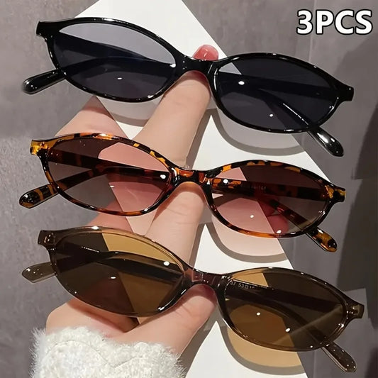 3 Pairs Women’s Summer Fashion Glasses - Stylish Daily Wear Decorative Eyewear for Photography and Outdoor Looks