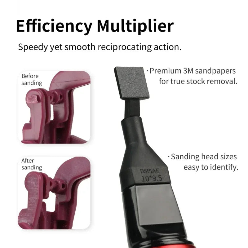 USB Electric Reciprocating Sander Pen – Mini Sanding Tool with 3 Heads & Self-Adhesive Sandpaper for Precision Craft Work