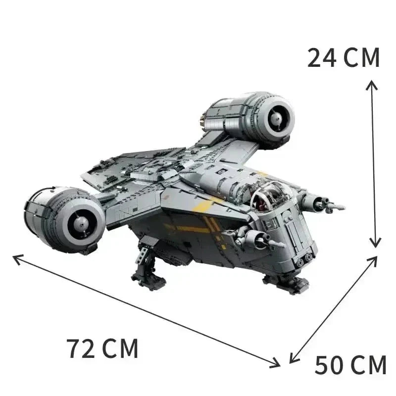 6187pcs Mandalorian Razor Crest Spaceship Model — Star Wars Building Blocks | Home Decor & Birthday Christmas Gift