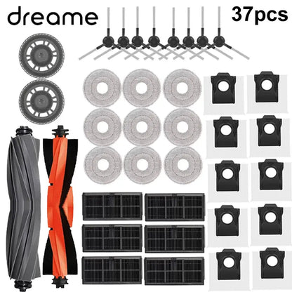Dreame Robot Vacuum Accessories - Replacement Main Brush, Side Brush, Filter, Mop & Dust Bag for L10s Pro Ultra X30 Series