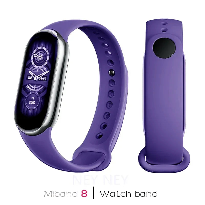 Waterproof Silicone Sport Strap for Xiaomi Mi Band 9/8/NFC – Replacement Smart Bracelet Accessory