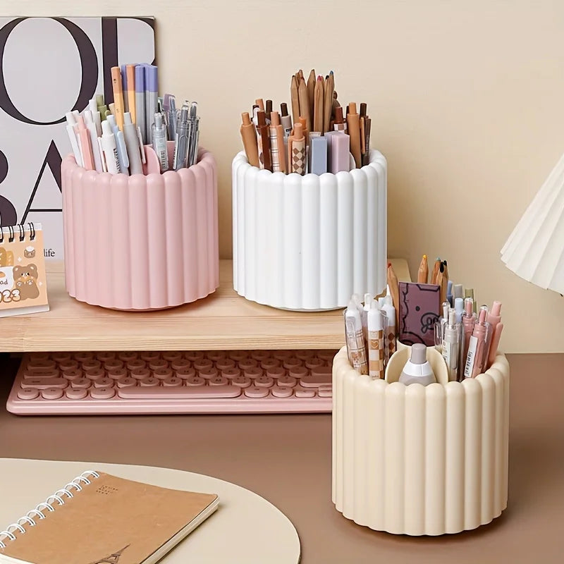Modern 360° Rotating Desk Organizer - Space Saving Pen Holder for Home, School & Office Supplies