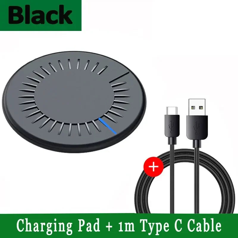 100W Fast Wireless Charger Pad - Charging Station for iPhone 15/14/13/12/X/8, Samsung Galaxy & Xiaomi