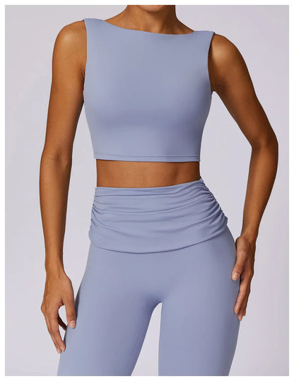 NCLAGEN Women’s High-Support Sports Bra – Breathable Open-Back Yoga & Fitness Tank Top with Removable Pads