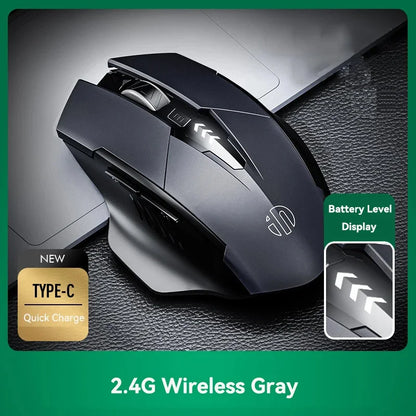INPHIC Bluetooth Wireless Mouse – Rechargeable 2.4G Silent Office Mouse for PC, Laptop, Tablet, and Smartphone