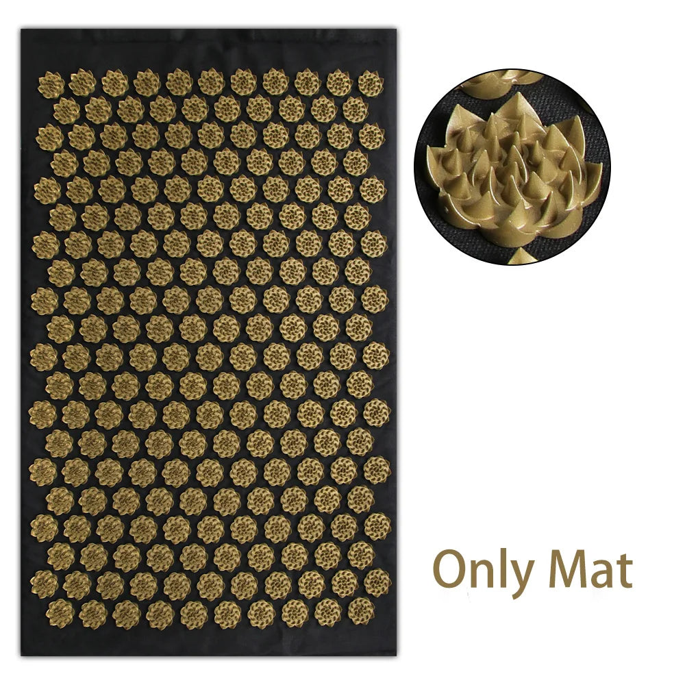 Pranamat Eco Lotus Spike Mat — Acupressure Massage Cushion for Neck, Back & Feet, Kuznetsov Applicator Yoga Therapy