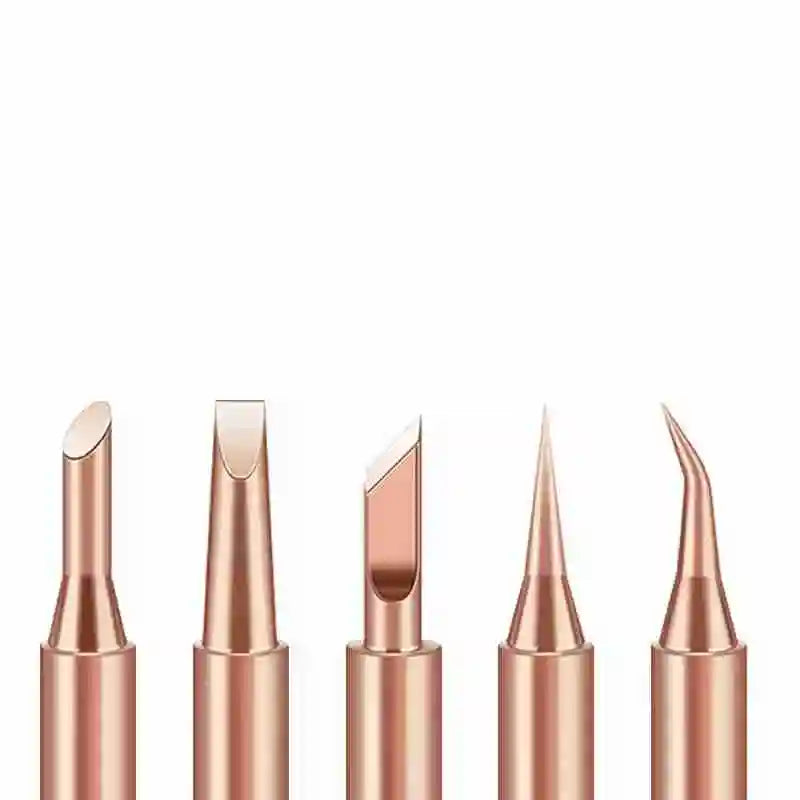 10Pcs 900M Soldering Iron Tips - Pure Copper Welding Replacement Heads for Electric Soldering Tools