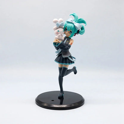 20cm Hatsune Miku x Cinnamoroll Anime Figure – Kawaii PVC Action Doll Toy Gift for Adults