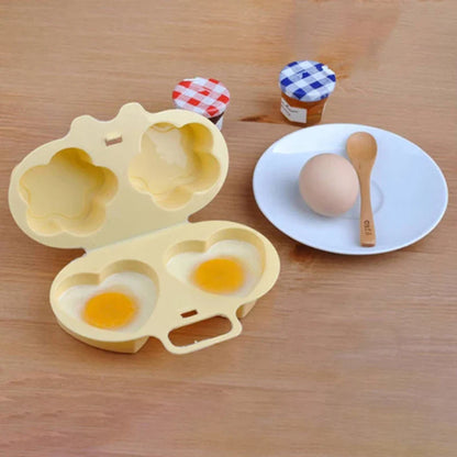 Microwave Egg Steamer Mold – Flower & Heart Shape Cooker for Easy Breakfast Eggs