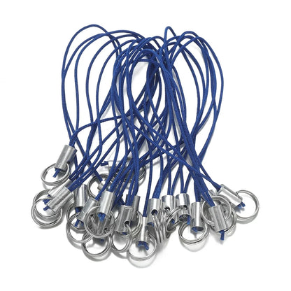 20/50pcs Polyester Lanyard Cord - Double Jump Ring Rope for Keychains, Phone Straps, DIY Crafts & Jewelry Making