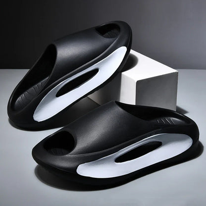 Summer Thick Sole Slippers for Men & Women – Soft EVA Indoor Slides, Beach Sandals & Flip Flops