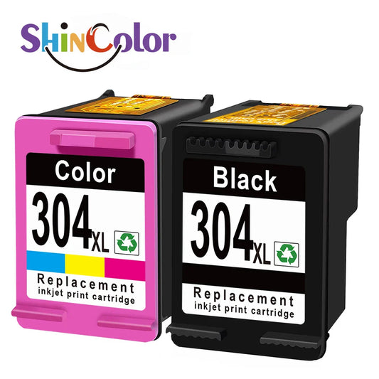 ShinColor HP 304 / 304XL Ink Cartridge – Compatible Replacement Ink for HP Envy 5000, 5010, 5012, 5014, 5020, 5030, 5032, 5034, 5052 & 5055 Printers