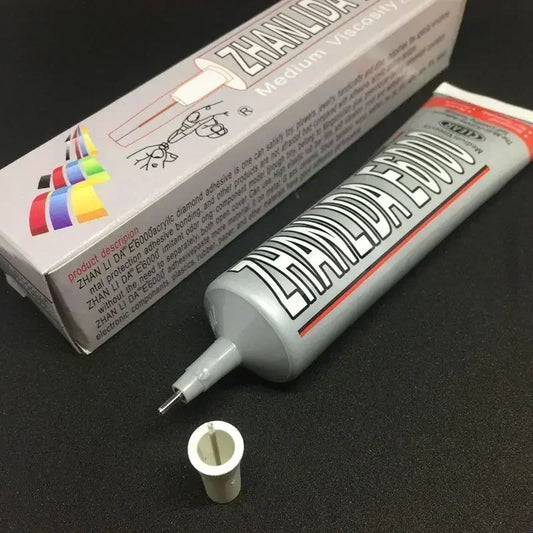 E6000 Strong DIY Glue – Epoxy Adhesive for Crystal Rhinestones, Jewelry & Crafts with Precision Needle Applicator
