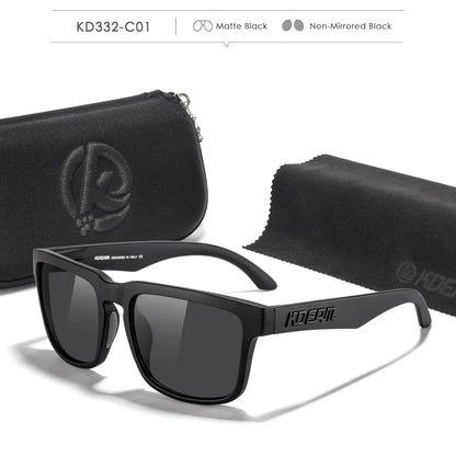 KDEAM Photochromic & Polarized Sunglasses - Category 3 Polarization, Unique Frame Surface Eyewear for Men & Women with Case