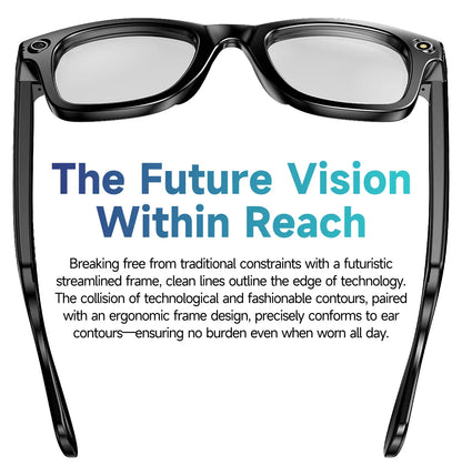 LIGE AI Smart Glasses — 8MP Camera, Video Recording, 100+ Languages Translation, Bluetooth Call & Music for Men & Women