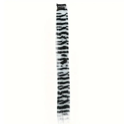 Colorful Feather Hair Extension - Clip-In Synthetic Hairpiece for Women Cosplay Y2K Style