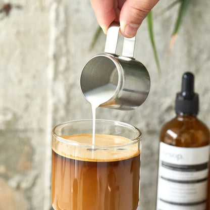 Stainless Steel Milk Pitcher - Non-Stick Latte Art Cream Frothing Jug for Coffee, Cappuccino & Barista Drinks