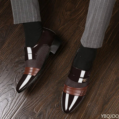 Men's Retro Casual Dress Shoes - Comfortable Versatile Business & Wedding Footwear