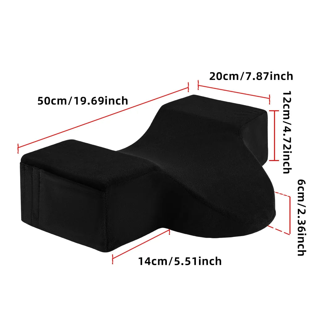 U-Shaped Memory Foam Eyelash Pillow - Ergonomic Neck Support for Lash Extensions, Beauty Salon & Home Use
