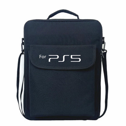 PS5 Portable Travel Carrying Case - Multi-functional Storage Bag with Shoulder Strap for PlayStation 5 and Accessories