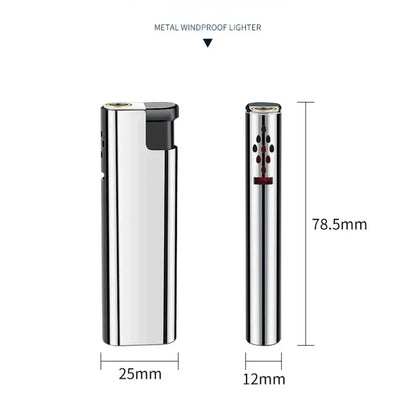 Outdoor Windproof Blue Flame Lighter – Direct Injection Cigarette Lighter for Camping & Smoking Tools (1/50 Pack)