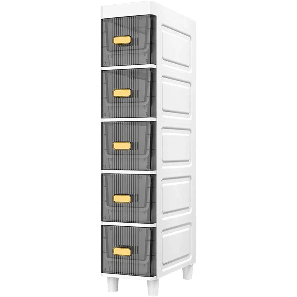 Narrow Toilet Storage Cabinet – 4/5 Tier Waterproof Corner Shelf & Crevice Side Rack