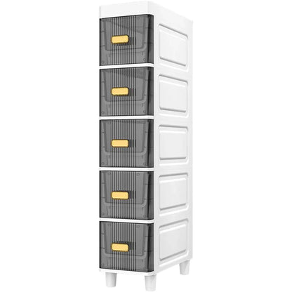 Narrow Toilet Storage Cabinet – 4/5 Tier Waterproof Corner Shelf & Crevice Side Rack