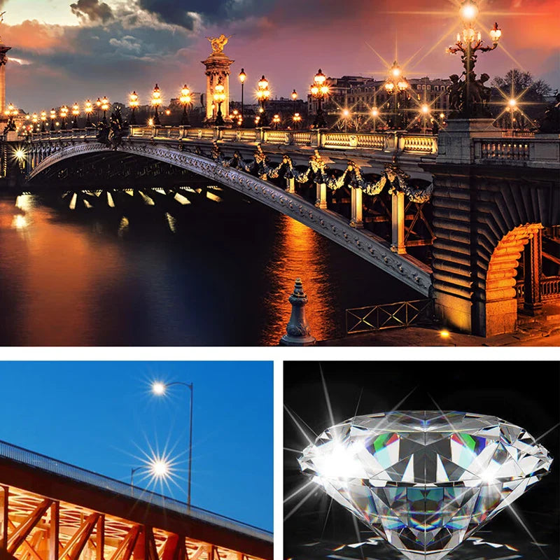 Lightdow 6 Line Star Lens Filter – Available in Sizes 49mm 52 55 58 62 67 72 77 82mm for Canon, Nikon, Sony DSLR Cameras