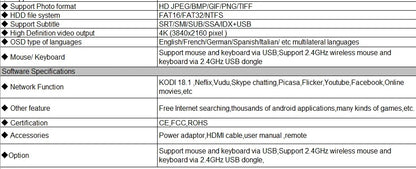 MAXA13 Android 13 8K Ultra HD Smart TV Box – 4GB+64GB WiFi6 Media Player for Netflix & YouTube