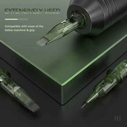 INKIN REVO Tattoo Cartridge Needles - Sterile Disposable Round Liner & Shader Needles for Tattoo Machines