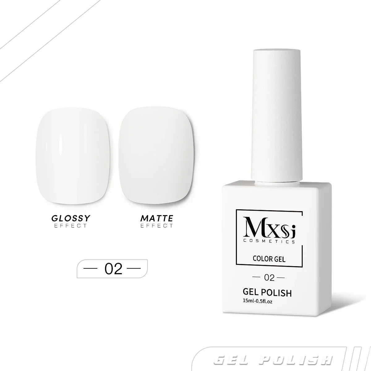 Mxsi 15ml Gel Nail Polish - Neon Brown, Royal Blue, Red, Green & Nude UV Gel Lacquer Colors for Nail Art