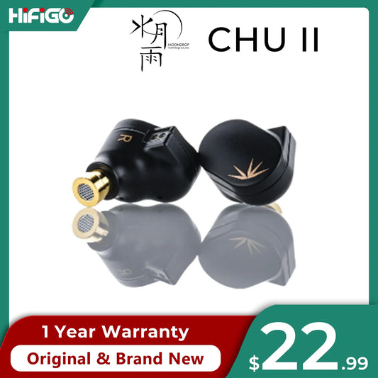 MOONDROP CHU II HiFi Earphones - Dynamic Driver IEMs with Detachable Cable In-Ear Music Headphones