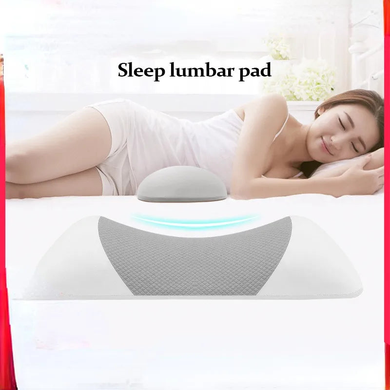 Memory Foam Lumbar Support Pillow — Back & Waist Cushion for Sleeping, Bed Support for Back Sleepers