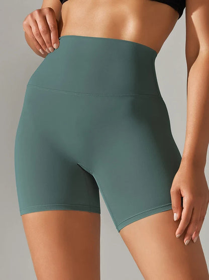 Women High Waist Yoga Legging Shorts - Squat Proof Quick Dry Fitness Cycling Shorts for Gym Workout & Sports
