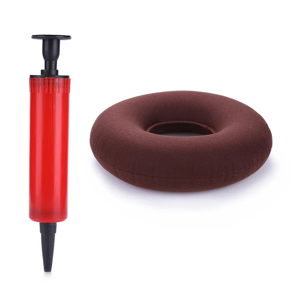 35cm Medical Donut Cushion – Hip Support & Tailbone Pain Relief Seat Pad for Hemorrhoids, Anti-Bedsore Pillow with Pump