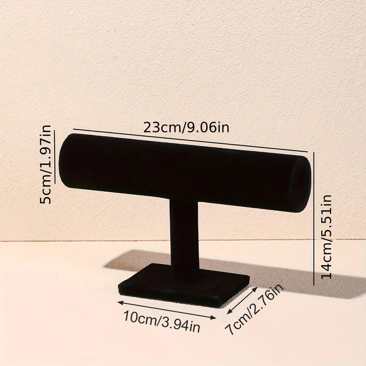 T-Shaped Jewelry Display Stand - Vertical Bracelet, Necklace & Watch Storage Organizer