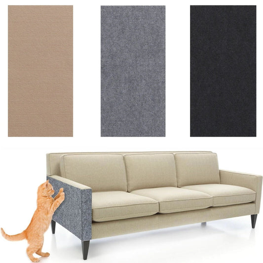 Anti Cat Scratch Mat - Trimmable Self-Adhesive Furniture Protector for Sofas, Walls & Corners