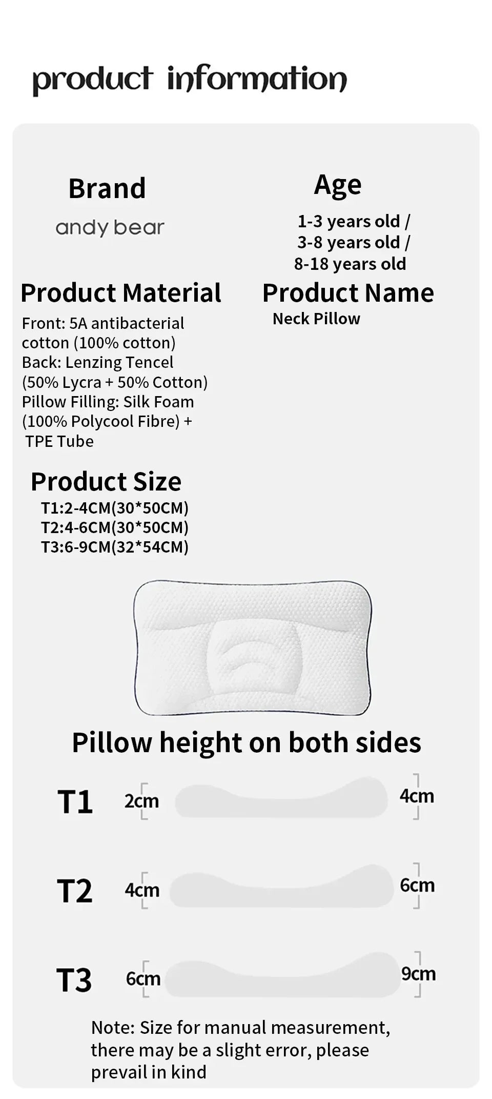 Baby Pillow for Newborns – Nursing Neck Support Cushion, Infant Sleep Pillow & Bedding Accessory for Moms and Kids