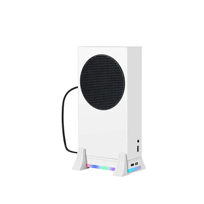 Vertical Stand for Xbox Series S – 3-Speed Cooling Fan with 2 USB Ports, Game Console Holder and Cooling Stand