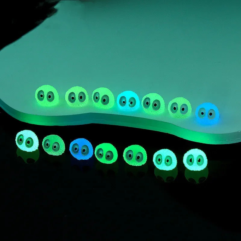 20Pcs Luminous Mini Figurines – Glowing Briquettes, Elfs, Black Ball & Duck for Fairy Garden Home Decor