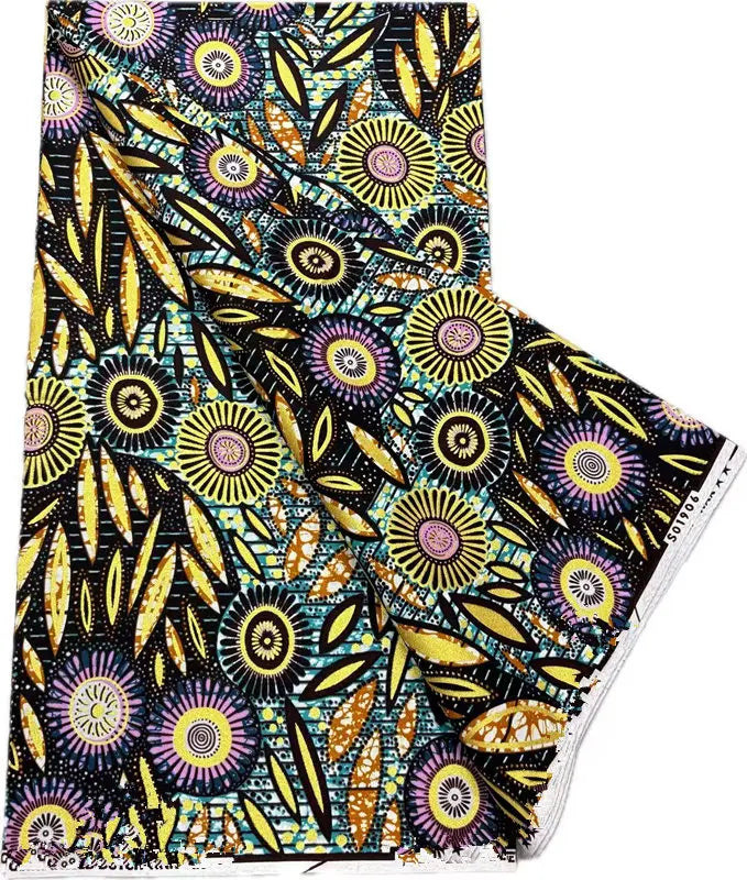 African Real Wax Print Fabric - 6 Yards 100% Cotton Ghana Ankara Loincloth Material
