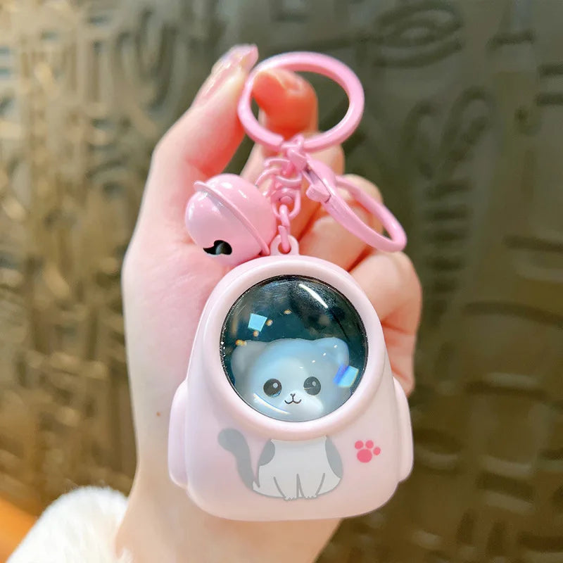 IFYOUOO Luminous Capybara Keychain — Cute Cartoon Space Capsule Keyring for Bags & Gifts