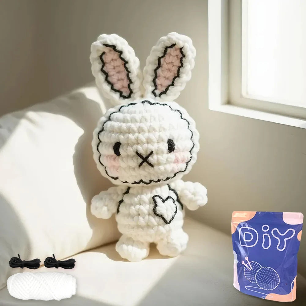 Animal Crochet Kit for Beginners - DIY Starter Set with Step-by-Step Knitting & Craft Supplies