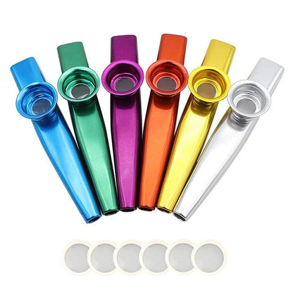Golden Aluminum Kazoo - Membrane Diaphragm Musical Instrument for Beginners & Performers