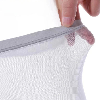 Transparent Ice Silk Men's Boxers - Low Waist See-Through Bulge Underwear